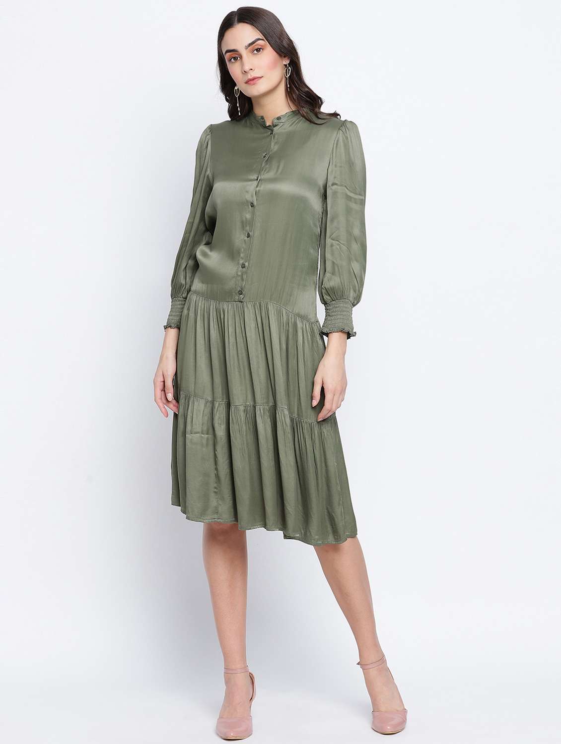 women's fit & flare solid dress