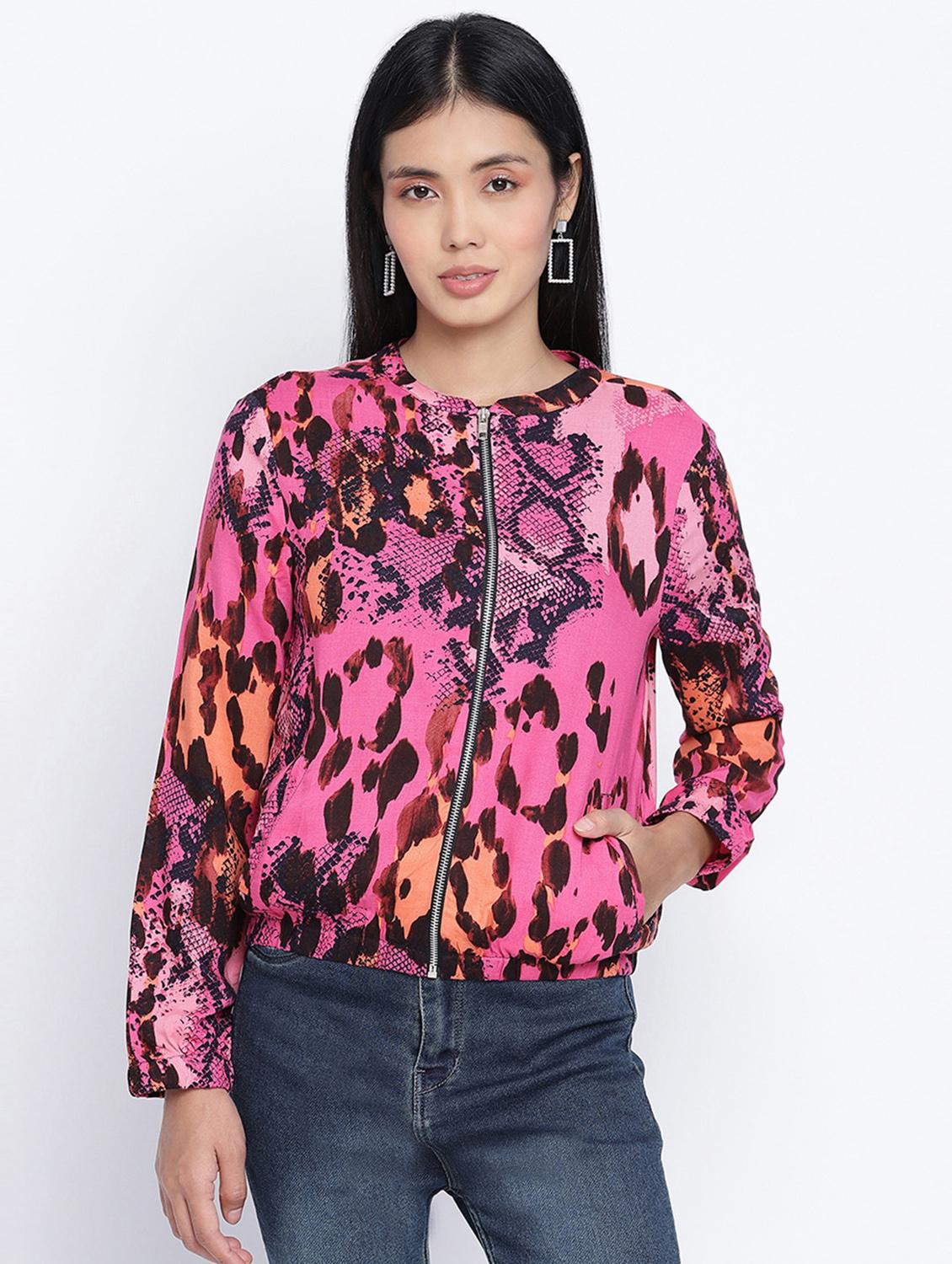 mandarin neck animal jacket - 18013341 - Zoom Image - 0