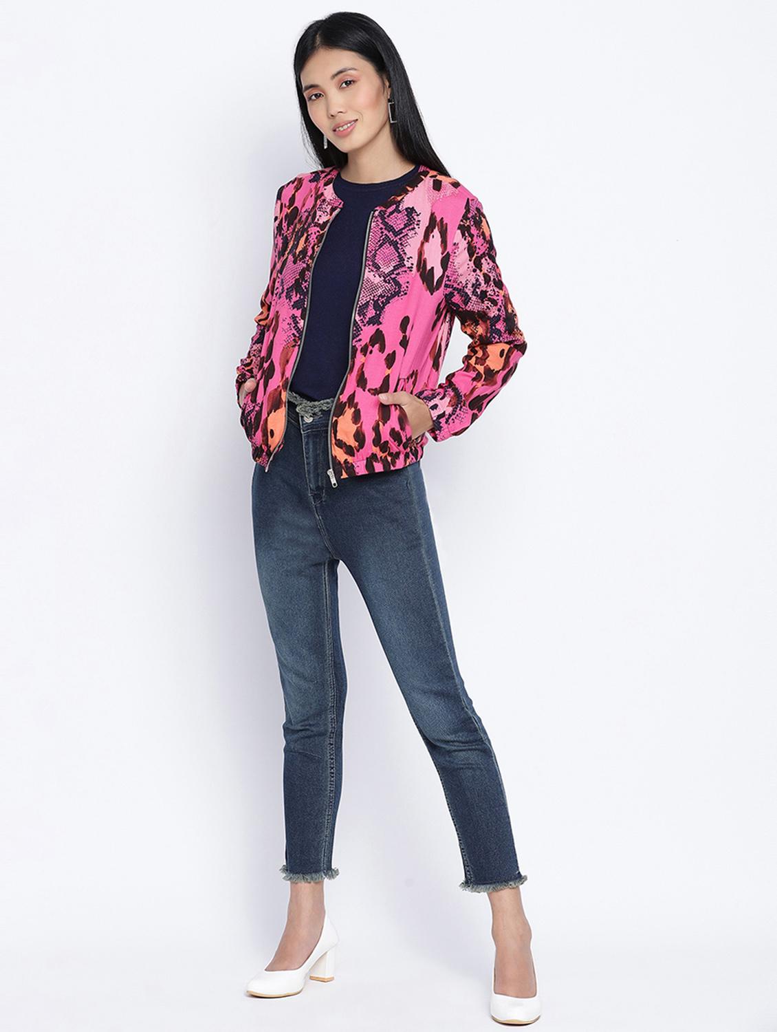 mandarin neck animal jacket - 18013341 - Standard Image - 3