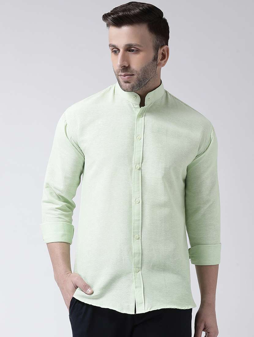 mens self design casual shirt