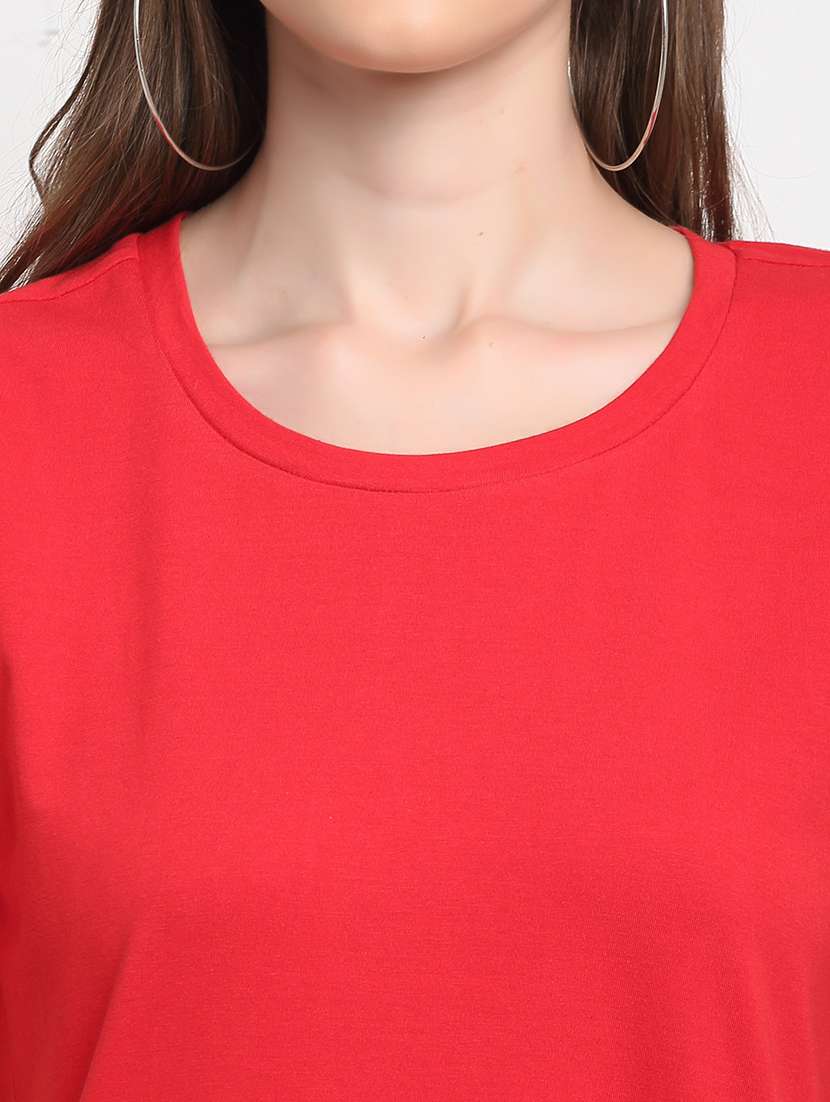 round neck solid a-line dress - 18013740 -  Standard Image - 3