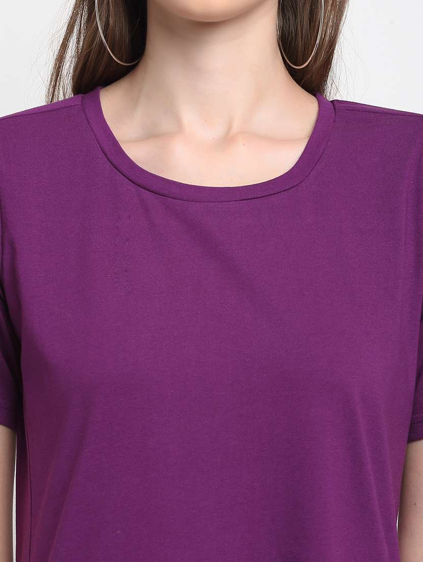 round neck solid a-line dress - 18013741 -  Standard Image - 3