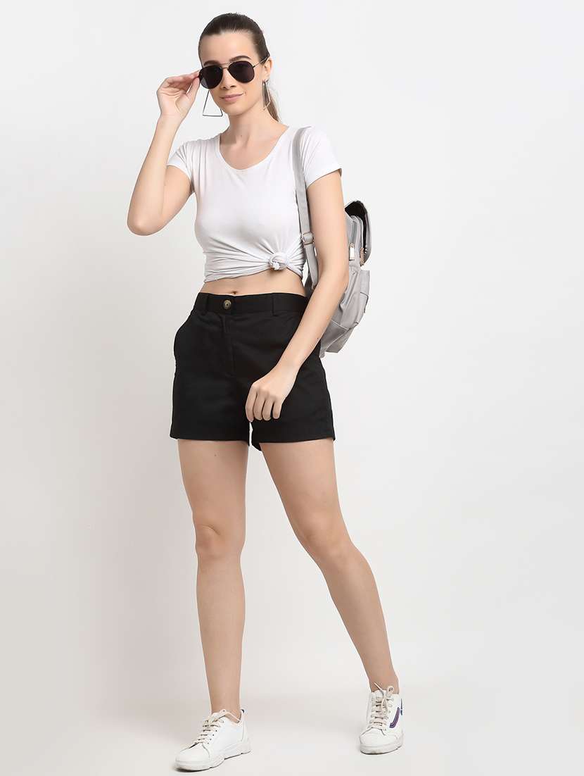 mid rise solid regular short - 18013897 -  Standard Image - 3