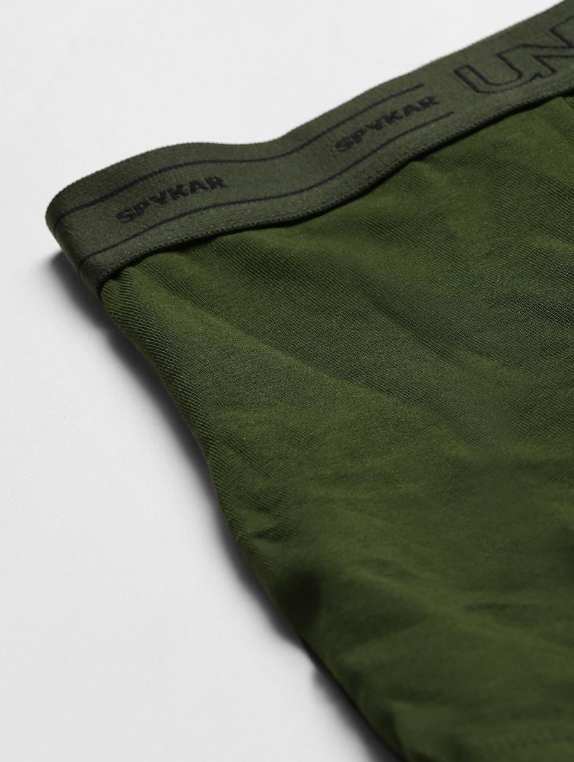 olive green solid trunks - 18014053 - Standard Image - 3