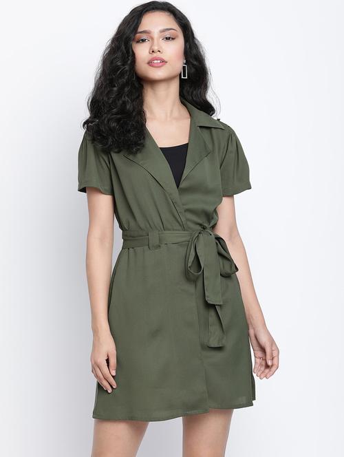 women's coat dress solid dress - 18014401 -  Standard Image - 0