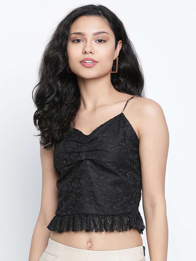 women's crop shoulder strap top - 18014730 - Zoom Image - 0