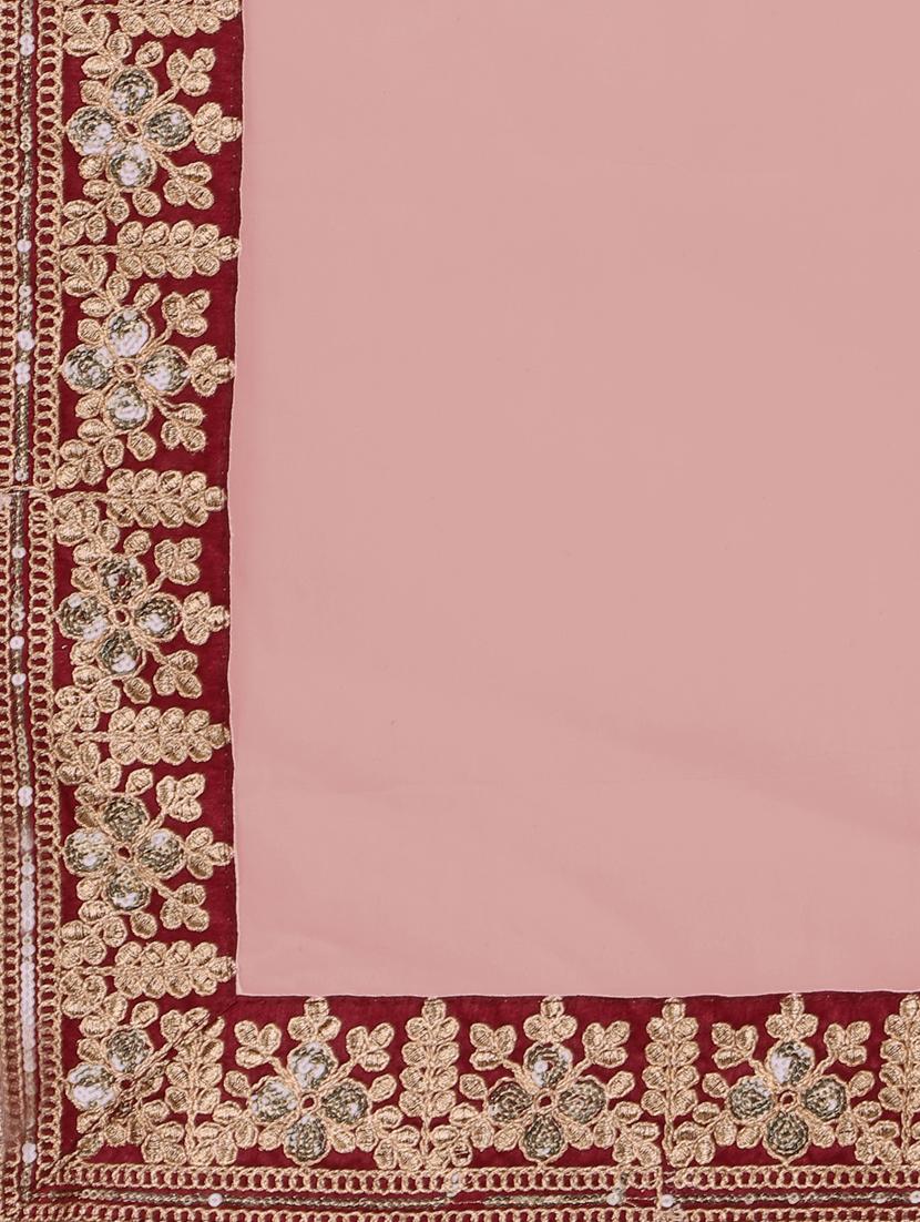 red silk flared lehenga - 18015444 - Standard Image - 5