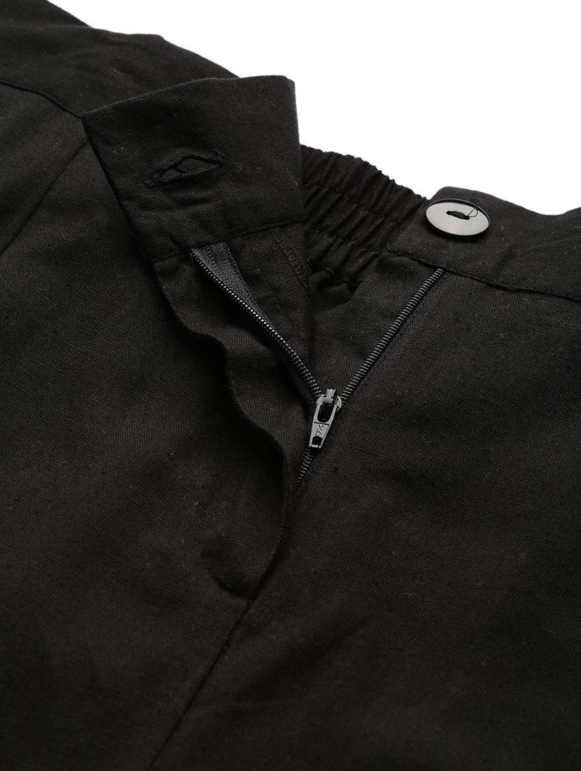 black cotton palazzos - 18016069 -  Standard Image - 5