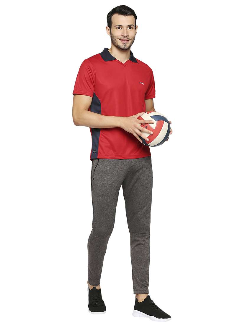 grey solid full length track pant - 18016205 -  Standard Image - 3