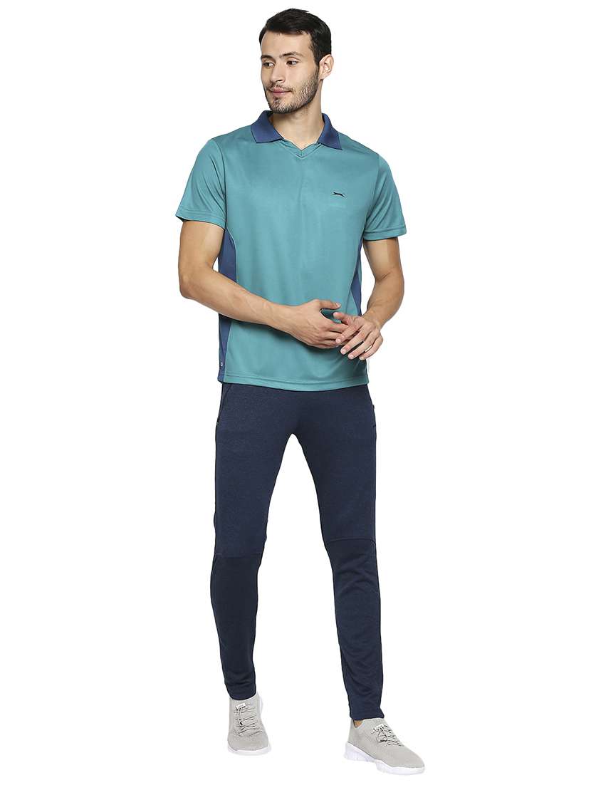 navy blue solid full length track pant - 18016206 -  Standard Image - 3