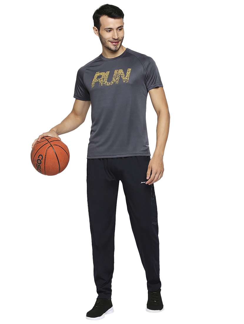 navy blue solid full length track pant - 18016217 -  Standard Image - 3