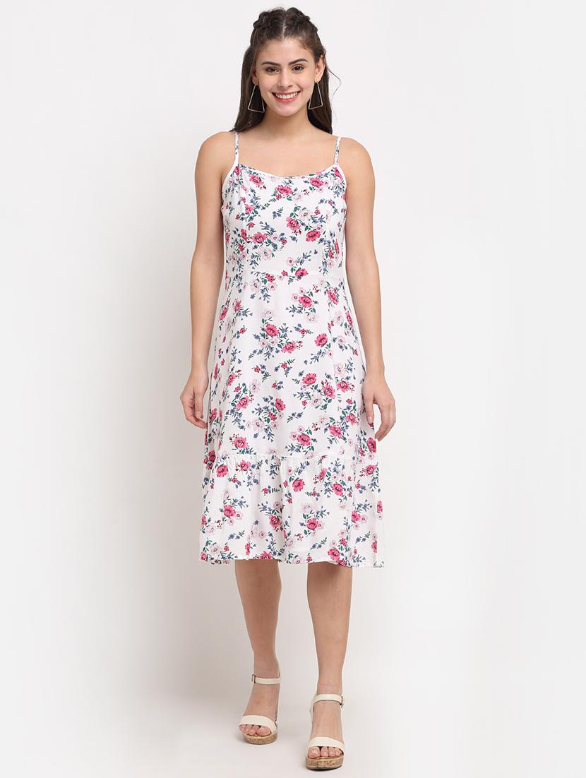 cami neck floral fit & flare dress - 18016759 -  Zoom Image - 0