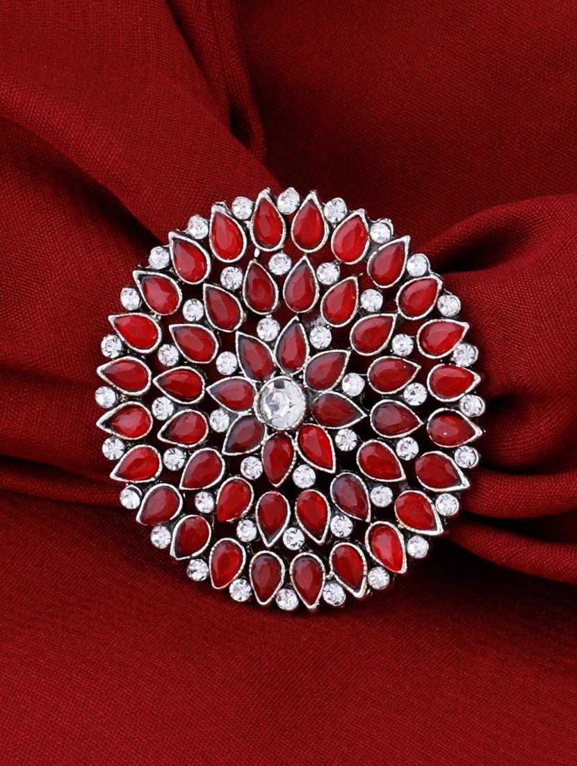 silver tone adjustable finger ring - 18017495 - Zoom Image - 0