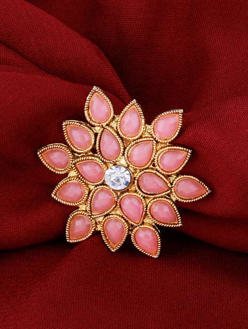 stylish adjustable floral designer finger ring - 18017497 - Standard Image - 0