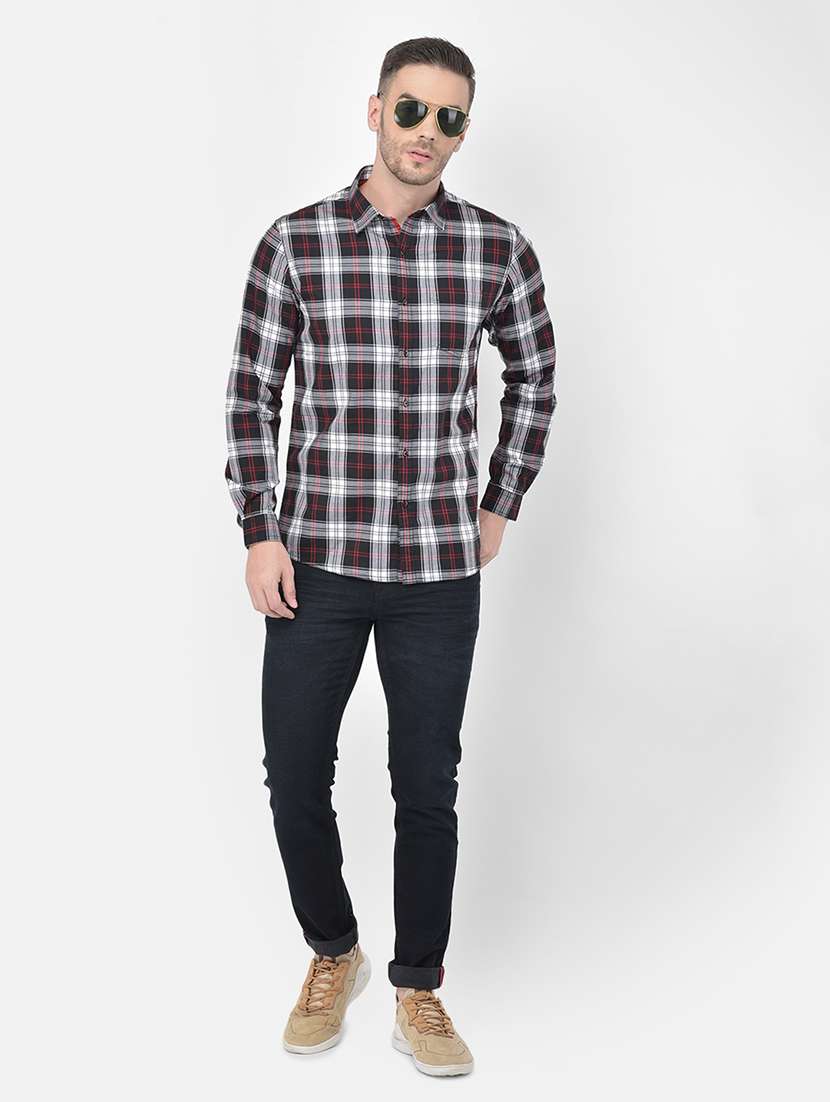 black checkered casual shirt - 18017694 -  Standard Image - 3