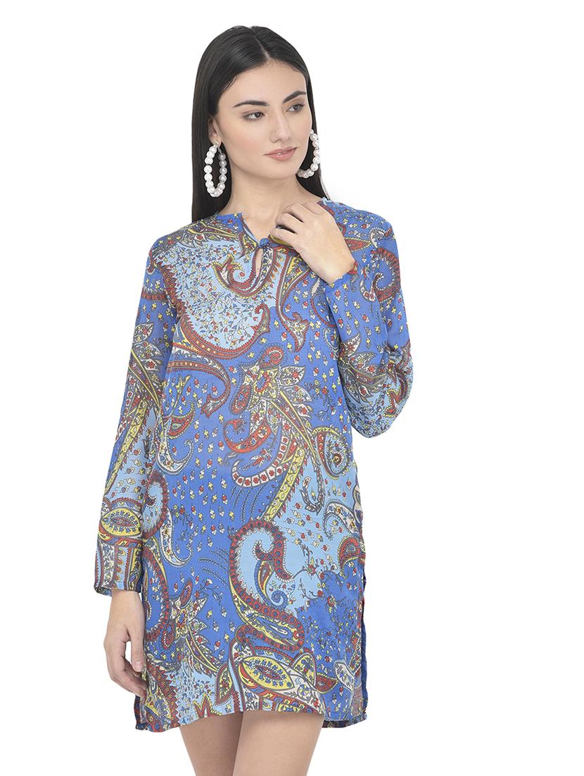 key hole neck printed tunic - 18018466 -  Zoom Image - 0