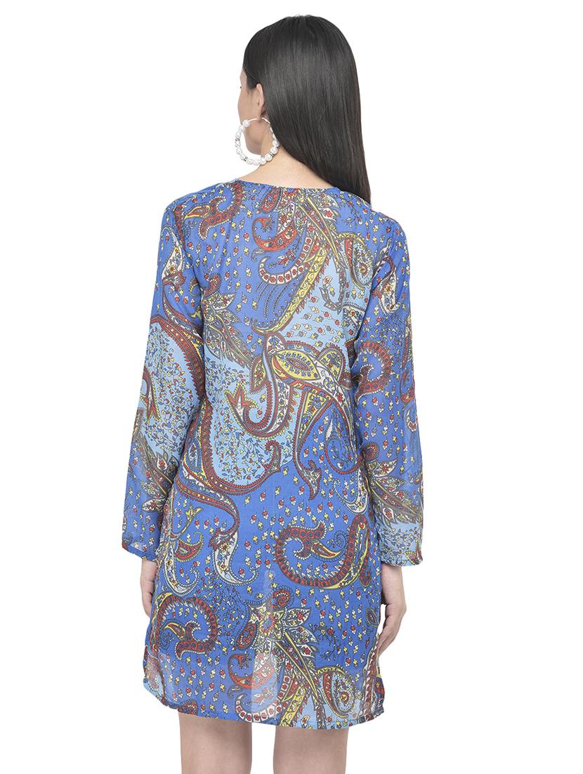 key hole neck printed tunic - 18018466 - Standard Image - 3