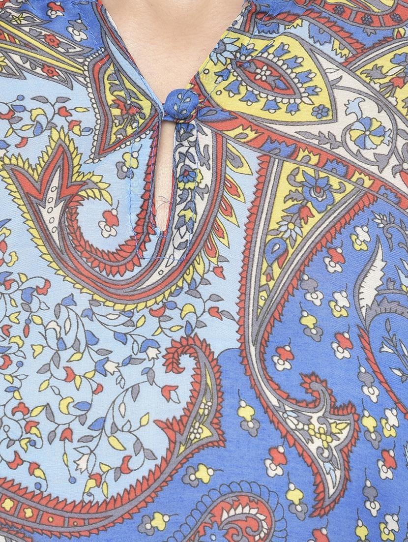 key hole neck printed tunic - 18018466 - Standard Image - 5