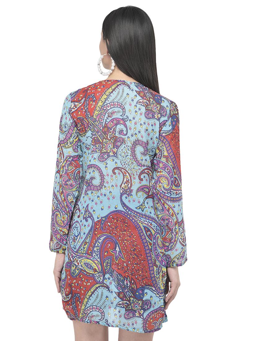 key hole neck printed tunic - 18018468 - Standard Image - 3