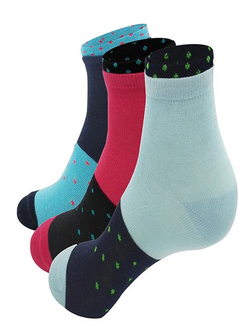 ankii stylish cotton self design women premium ankle socks, pack of 3 - 18018961 - Standard Image - 0