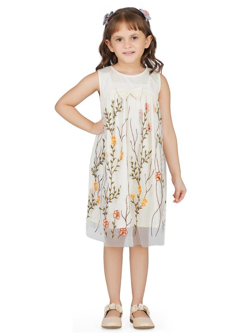 girls round neck sleeveless frock - 18019507 -  Zoom Image - 0
