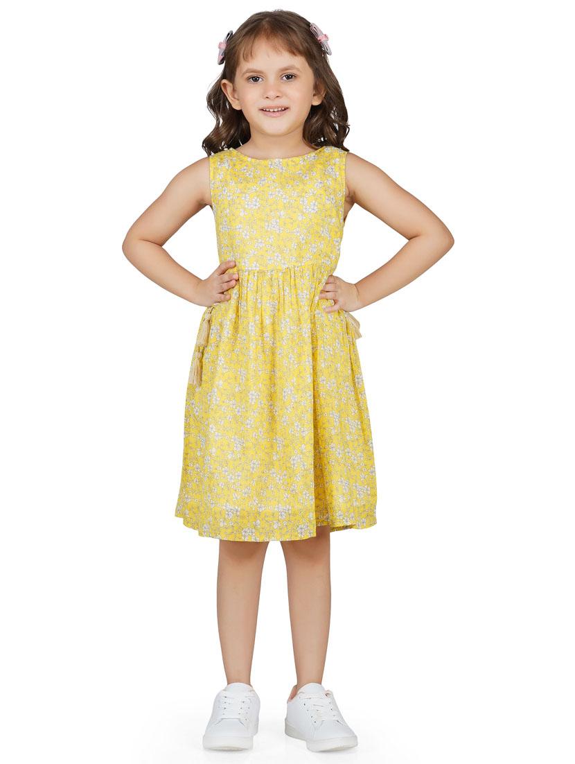 girls round neck sleeveless frock - 18019508 -  Zoom Image - 0