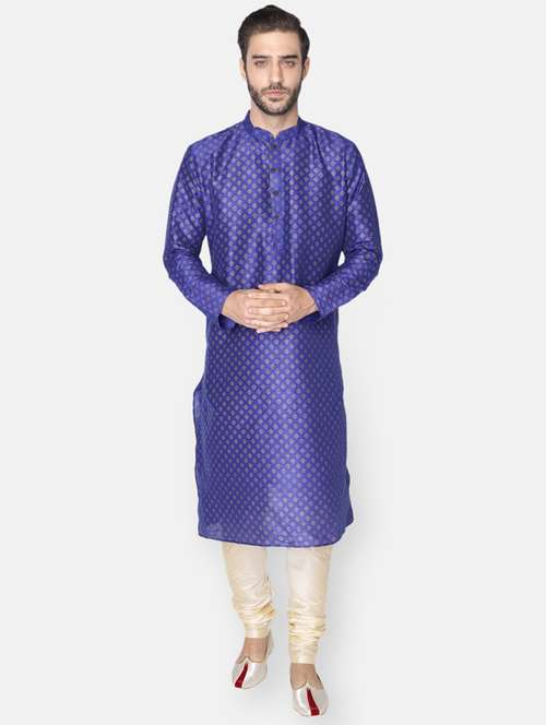 blue printed long kurta - 18019532 -  Standard Image - 0