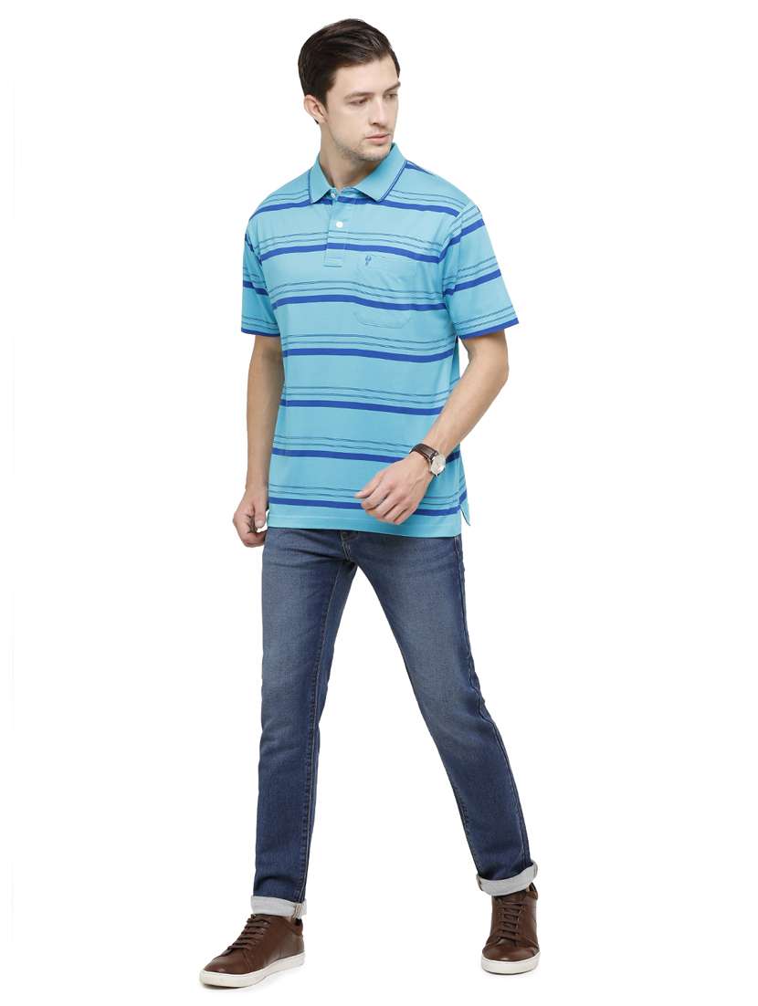 turquoise striped polo t-shir - 18020264 -  Standard Image - 3