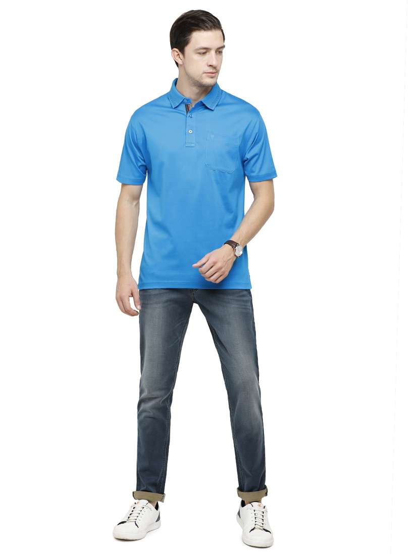 turquoise blue polo t-shirt - 18020318 -  Standard Image - 3