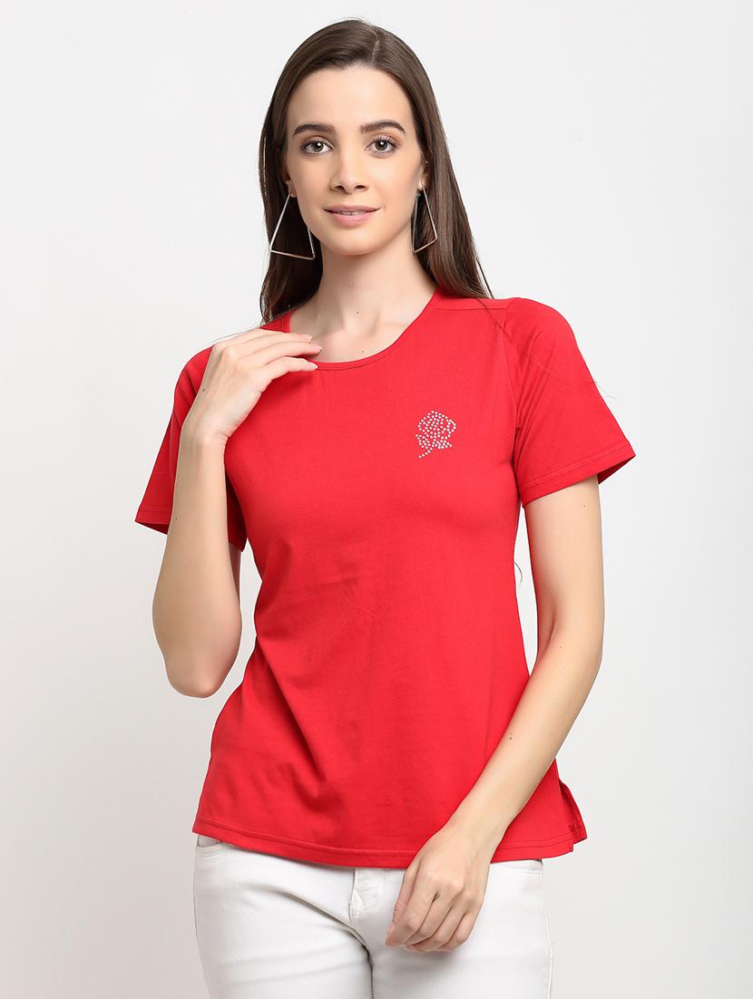 round neck solid tee - 18020357 - Zoom Image - 0