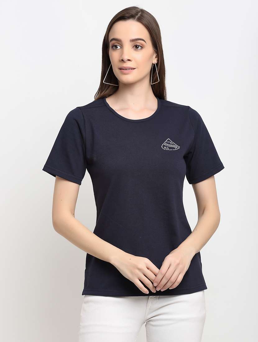 round neck solid tee 