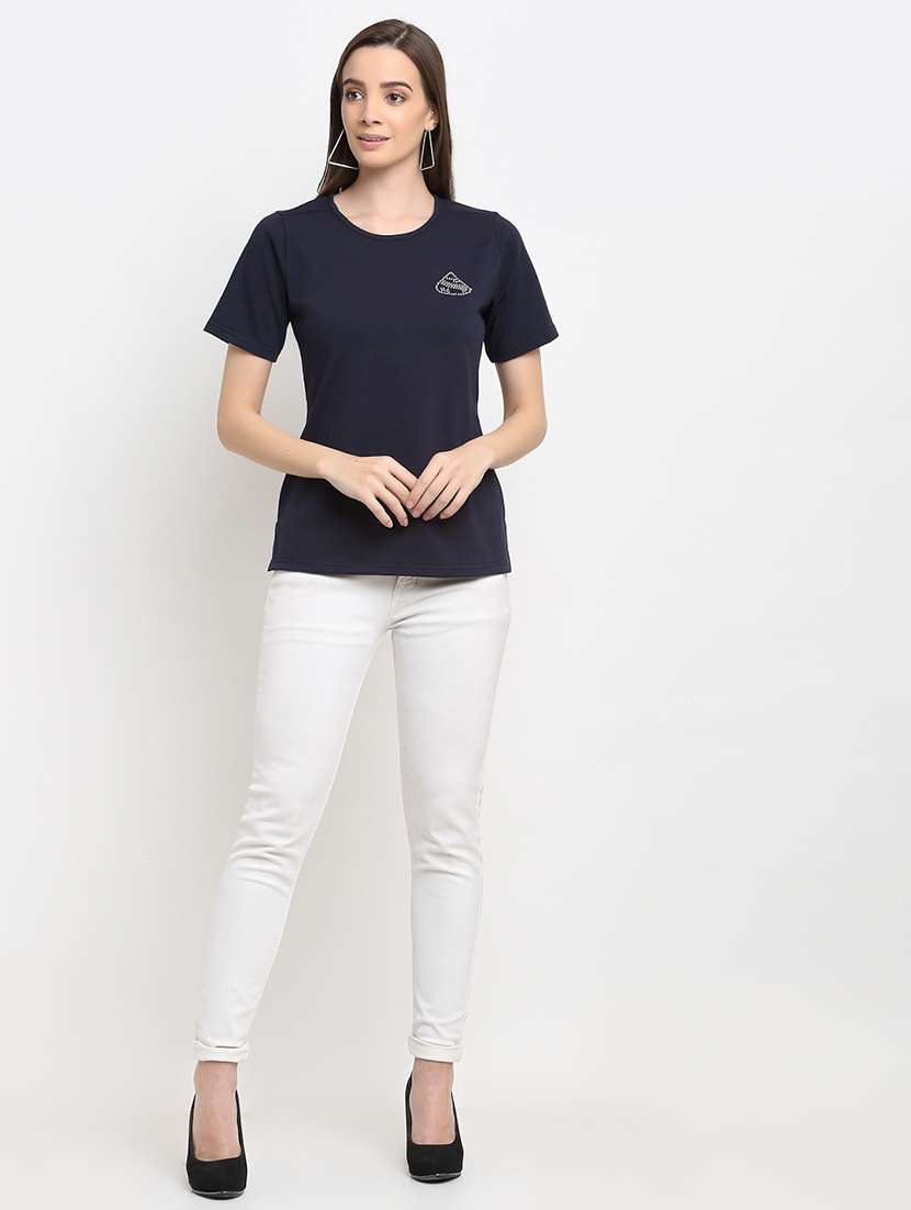 round neck solid tee  - 18020358 -  Standard Image - 3