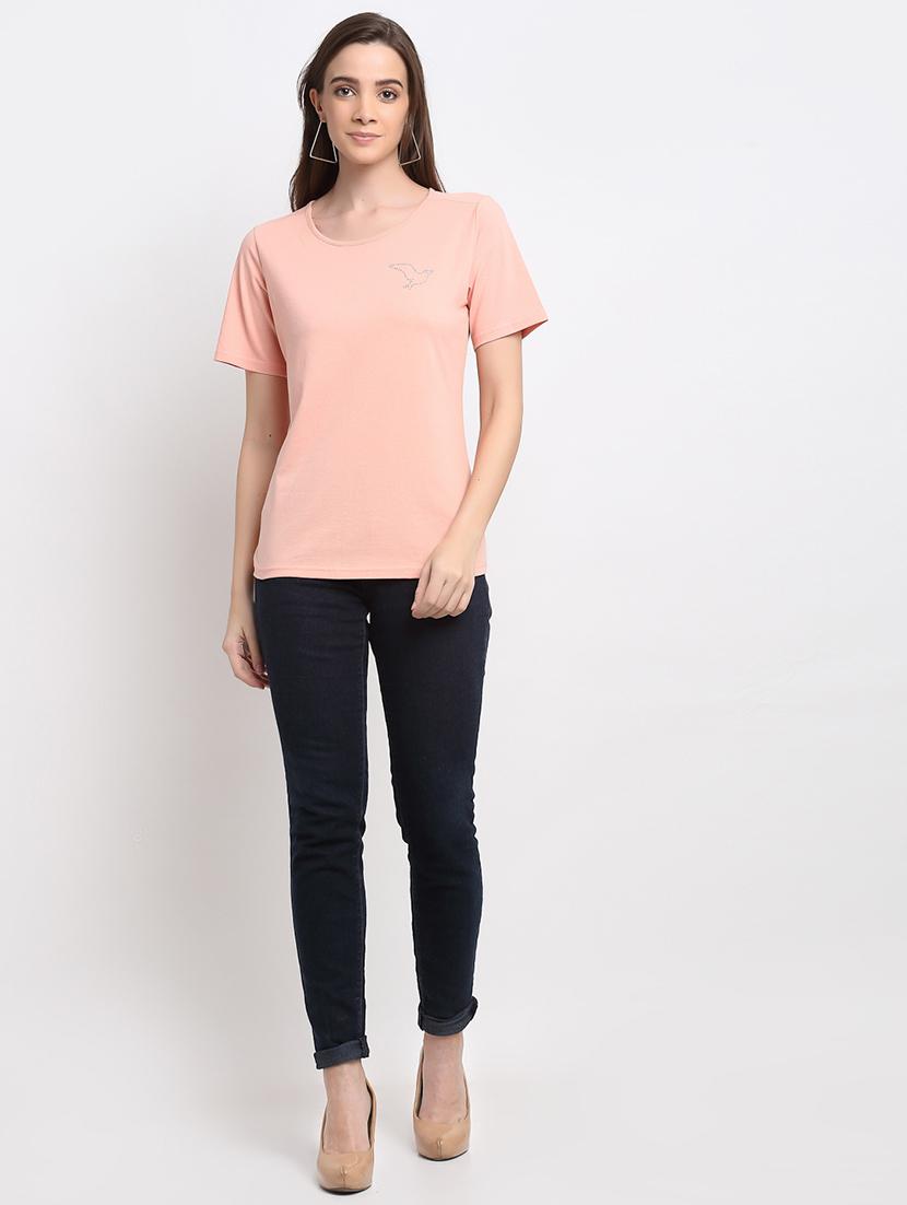 round neck solid tee - 18020360 - Standard Image - 3
