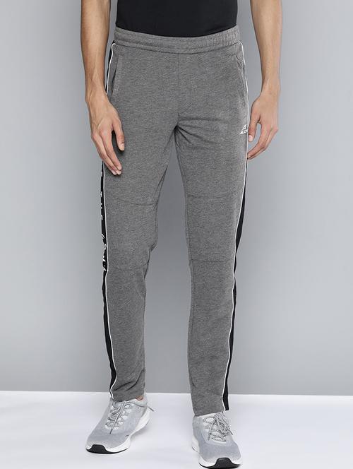 grey side taped full length track pant - 18021118 -  Standard Image - 0
