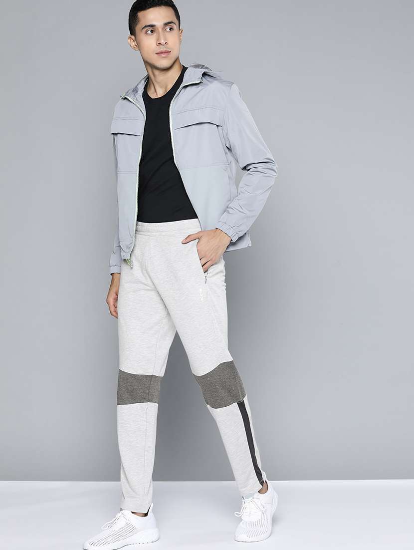 Grey Color Block Full Length Track Pant - 18021119 -  Standard Image - 3