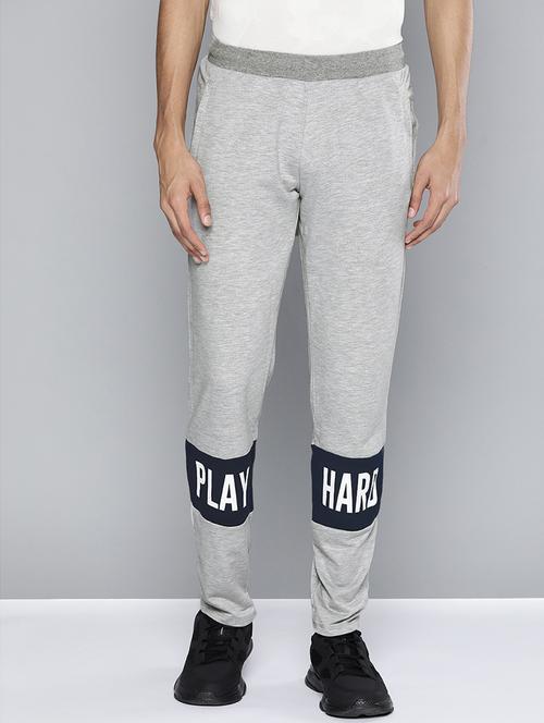 grey printed full length track pant - 18021120 -  Standard Image - 0
