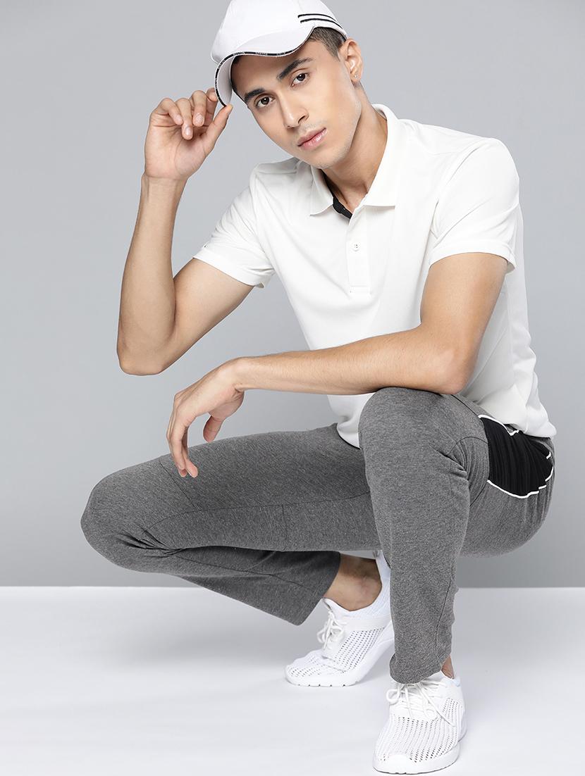 grey side taped full length track pant - 18021122 - Standard Image - 3