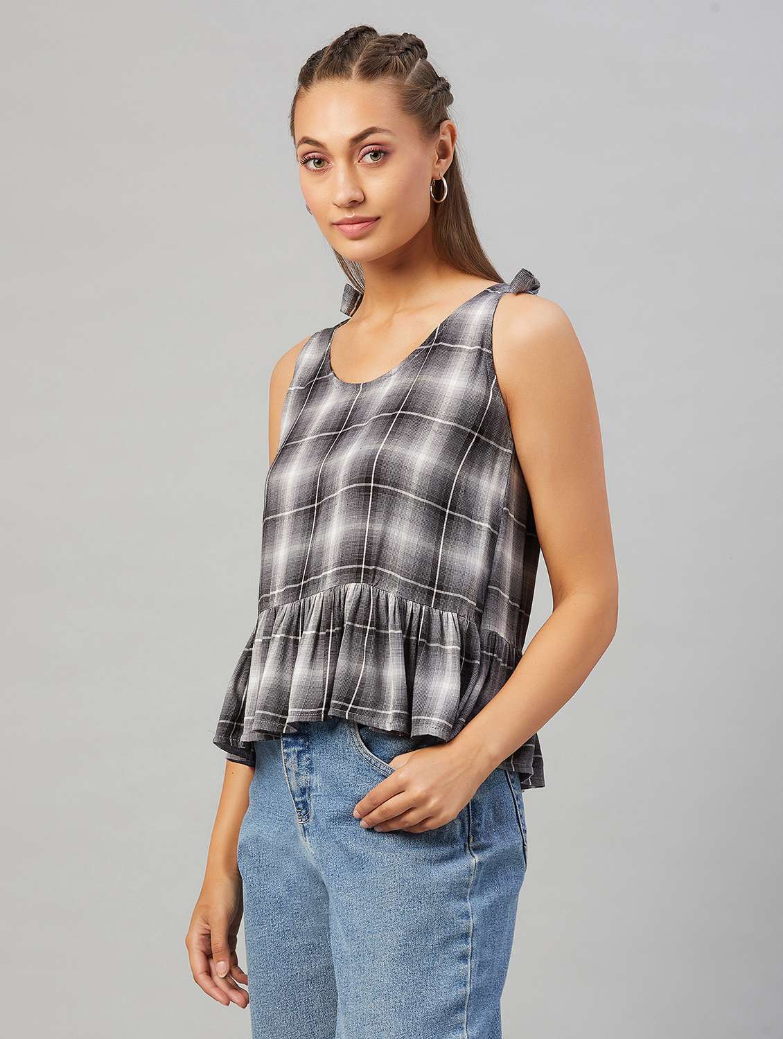 women's tiered round neck top - 18021289 -  Zoom Image - 0