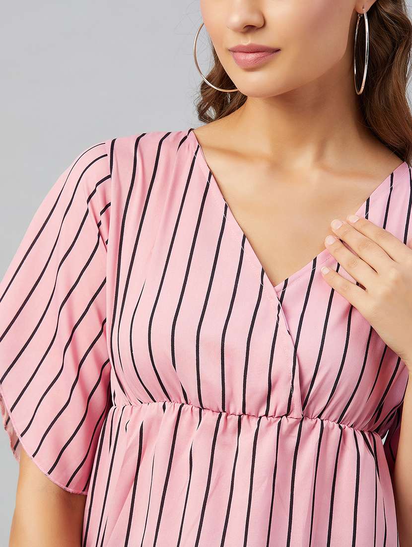 women's asymmetric v neck top - 18021295 -  Standard Image - 5