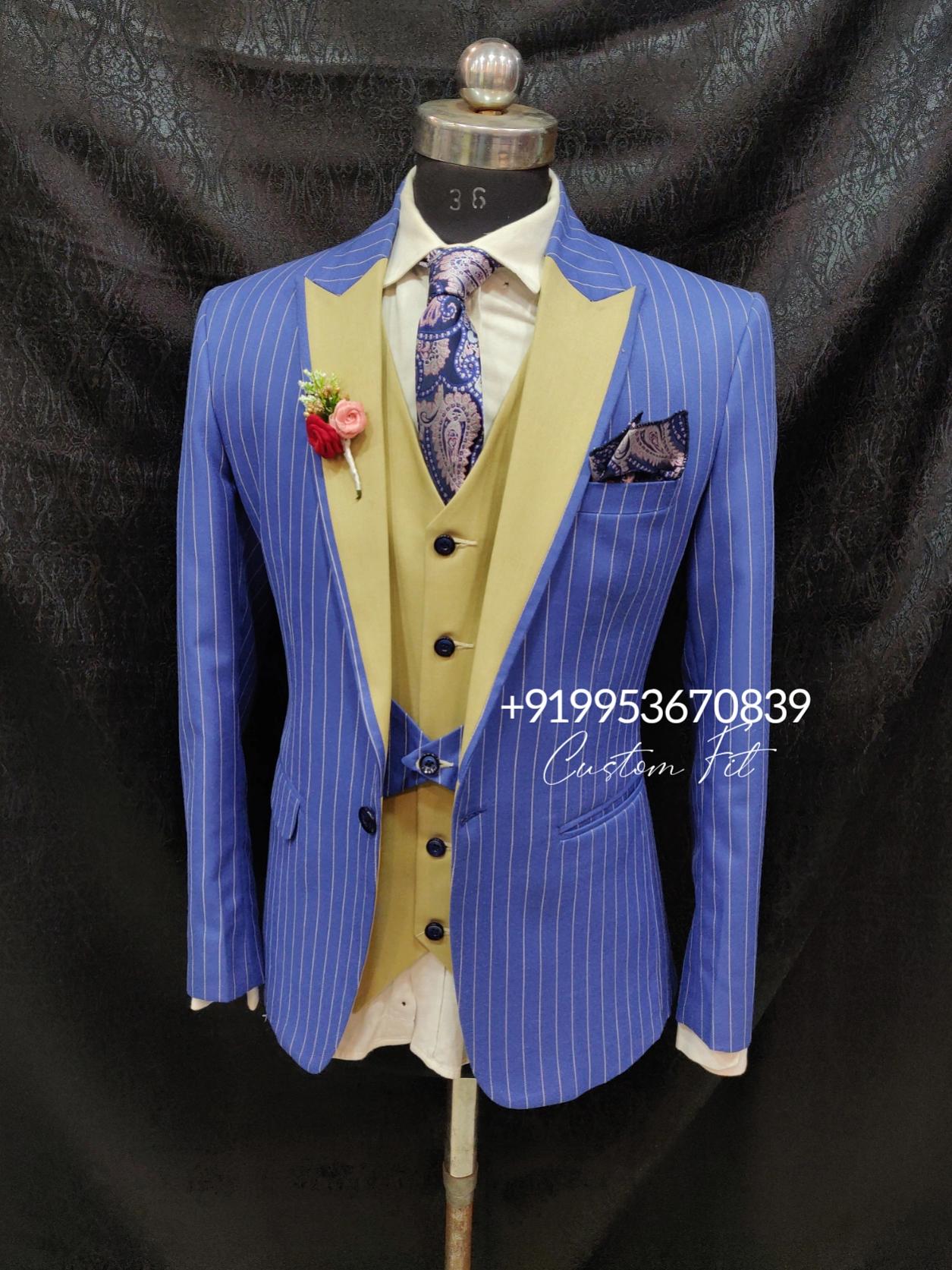 slim fit three piece suit for - 18021690 - Zoom Image - 0