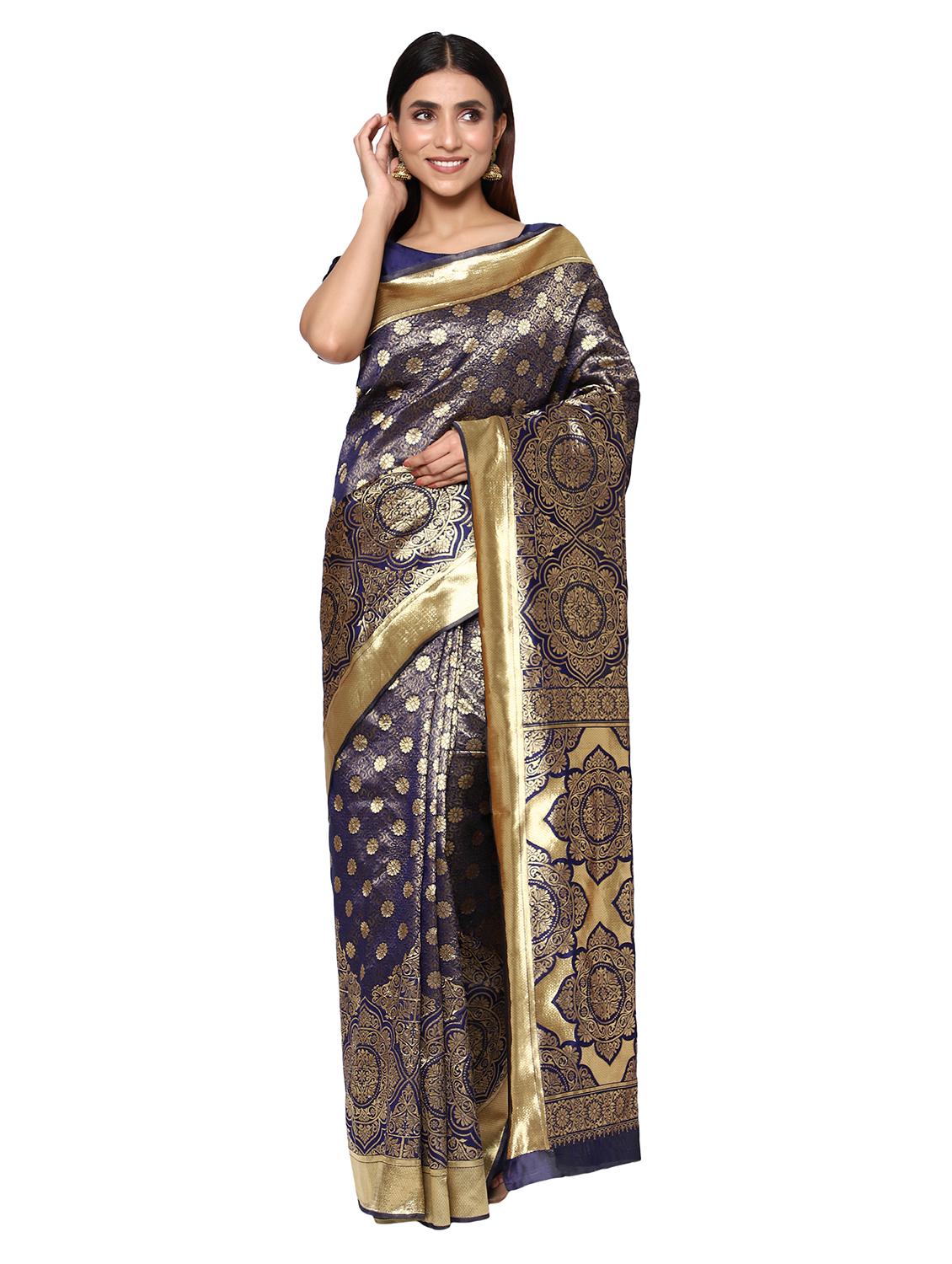 jacquard work kanjivaram saree with blouse - 18021989 -  Zoom Image - 0