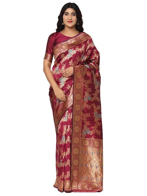 jacquard work kanjivaram saree with blouse - 18022030 - Standard Image - 0