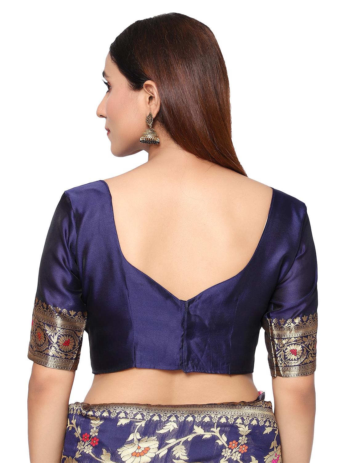jacquard work kanjivaram saree with blouse - 18022046 - Standard Image - 3