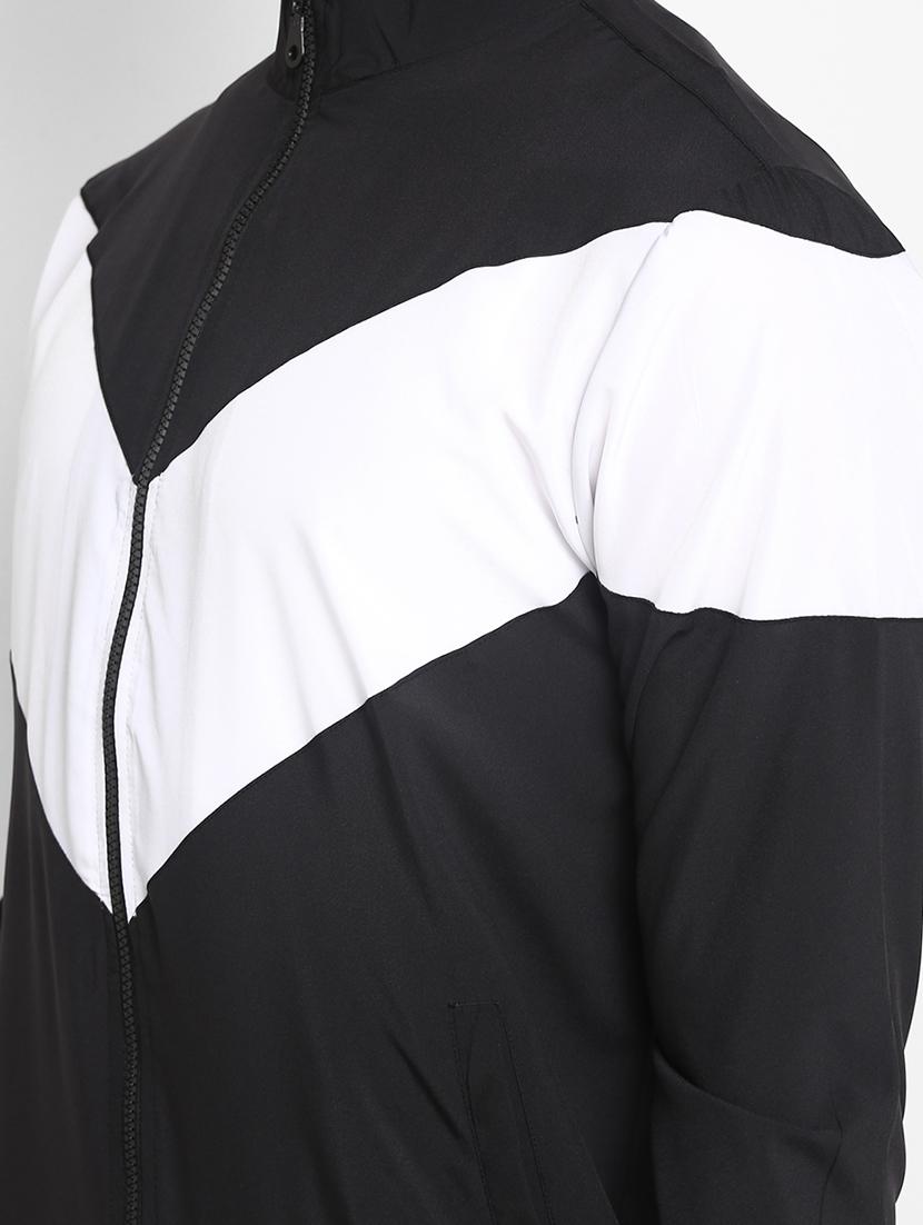 black color block track pant full length track suit - 18022480 - Standard Image - 3