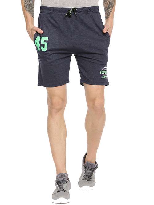 blue printed shorts - 18023353 - Standard Image - 0