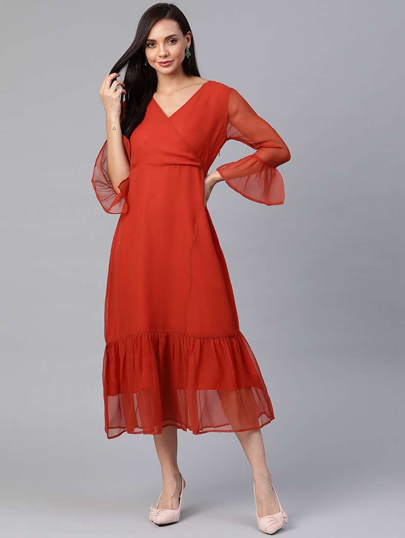women's tiered dress solid dress