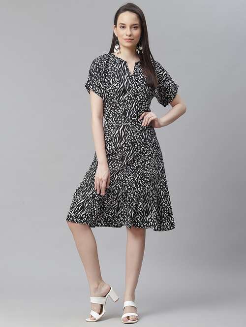 women's animal print dress - 18024284 - Standard Image - 0