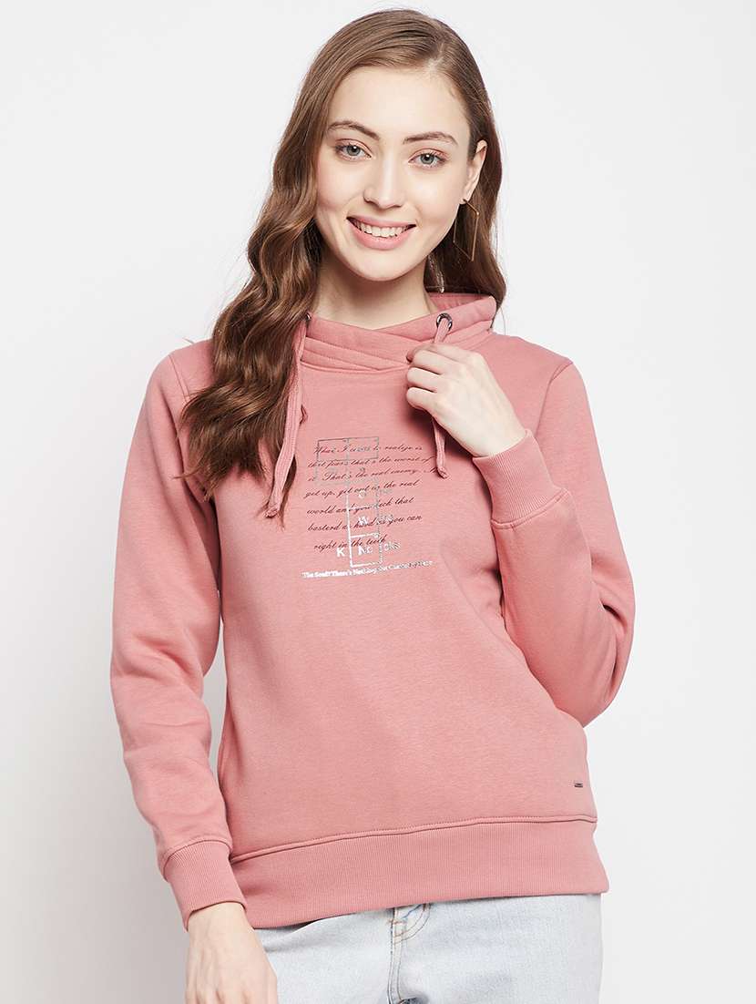 Buy online Women's Chest Print Sweatshirt from winter wear for