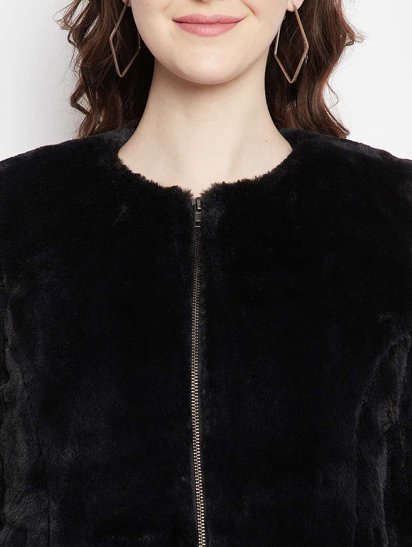 zip up solid casual blazer - 18024998 -  Standard Image - 5