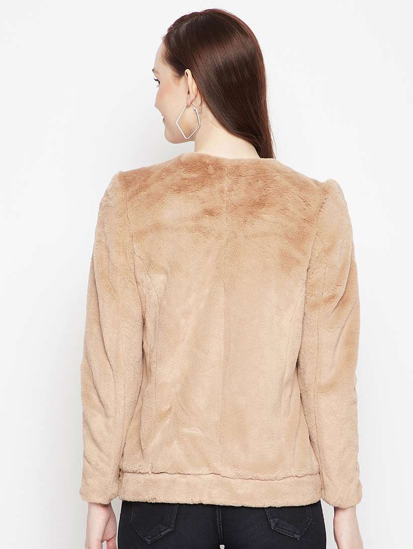 zip up solid casual blazer - 18024999 - Standard Image - 3